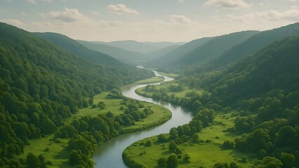 Winding River Valley