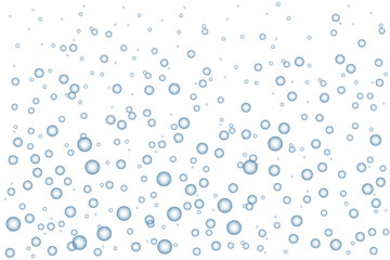 Realistic fizzing water drops background.