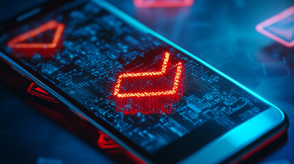 Electronic computer circuit board with microchips and components closeup