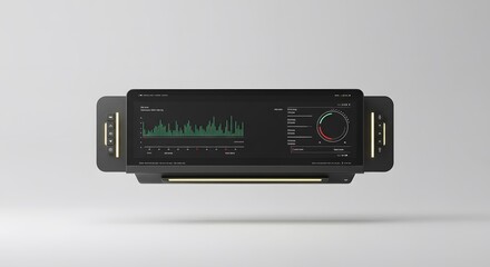 Futuristic Smart Home Dashboard Design: Sleek Black Interface with Data Visualization and User-Friendly Controls