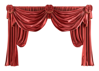PNG Red stage curtain curtains theater luxurious.