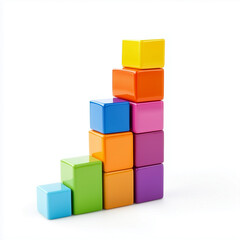 Obraz premium Cubi colorati in pila.