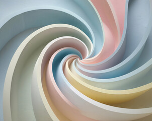 Abstract Pastel Swirl Background with Soft Curves and Textured Surface