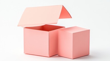 Fototapeta premium Pink gift box open