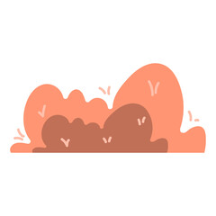 autumn leaf. autumn bushes in flat, bush