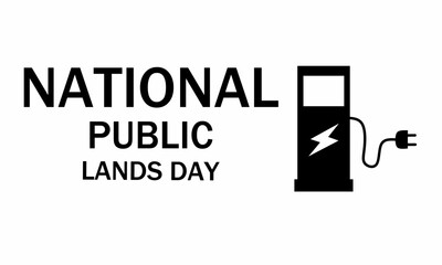 National Public Lands Day background, with green energy charger.