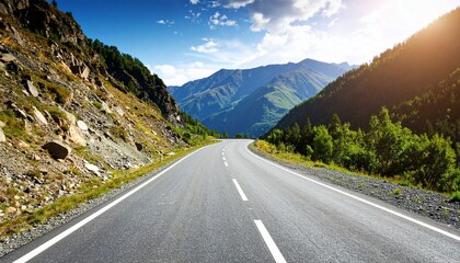 Naklejka premium road to the mountains