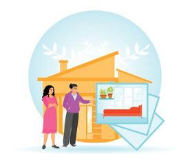 Real Estate Consultation With Home Visualization and Indoor Plan.