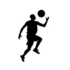 Illustration of basketball player icon 