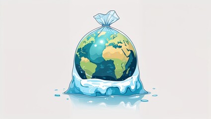 Minimalist Environmental Poster   Beat Plastic Pollution , Save Earth in Style , World Environmental Day 2025 , illustration image , photo , background