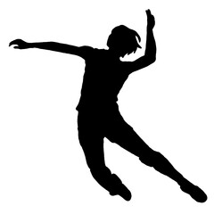 Volleyball Player Serving the Ball Silhouette