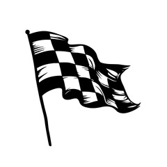 checkered flag waving