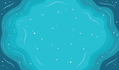 Aerial Top View of the Calm Deep Blue Center of a Peaceful and Serene Lake