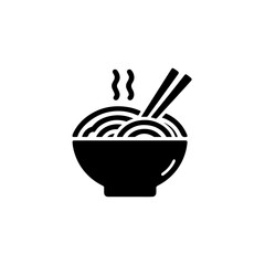 Silhouette Illustration of Noodles