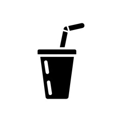 Silhouette Illustration of Cold Drink