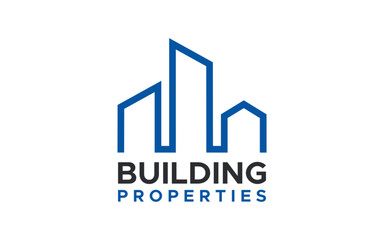 Building logo design Vector illustration