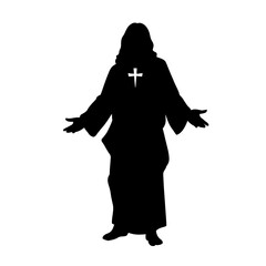 silhouette of Jesus Christ