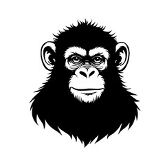 Obraz premium Illustration of monkey silhouette vector 
