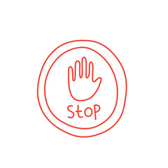 doodle icon warning sign