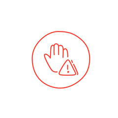doodle icon warning sign