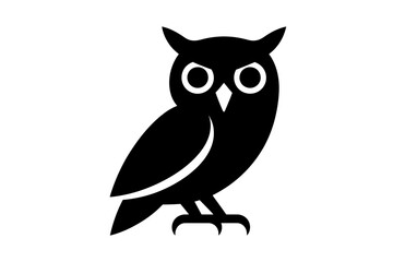 Owl vector illustration silhouette bird graphic