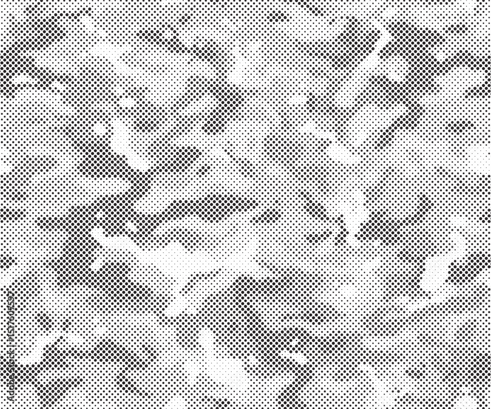 Leinwandbilder abstract halftone seamless camouflage pattern. repeating digital dotted hexagonal camo military text