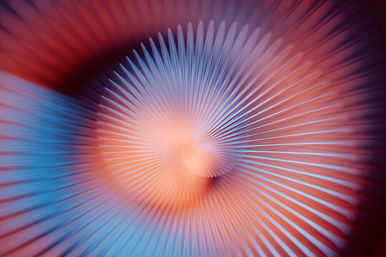 Abstract 3D rendering with swirling lines and dynamic fluidity