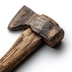 Close-up of a weathered axe head and handle (1)