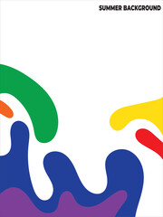 Summer background Colorful liquid illustration for summer events	