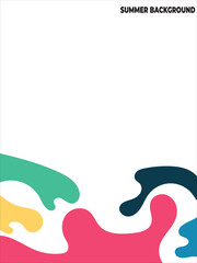 Summer background Colorful liquid illustration for summer events