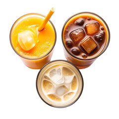 Refreshing Iced Drinks: Coffee, Juice, Smoothie