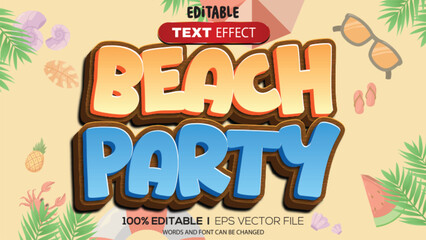 3d text effect summer theme