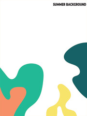 Summer background collection Colorful liquid illustration for summer events	