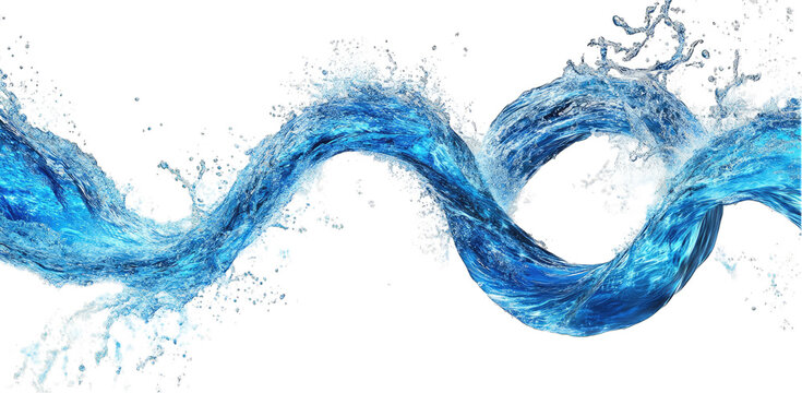 Abstract swirling blue water