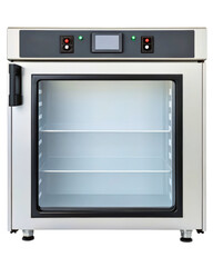 Obraz premium Refrigerator with Glass Door Shelves on a transparent background