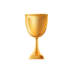 3D Gold Award Cup. Winner trophy. Award ceremony