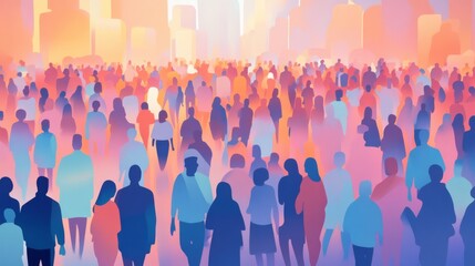 Concept World population day , Illustration , Generative AI