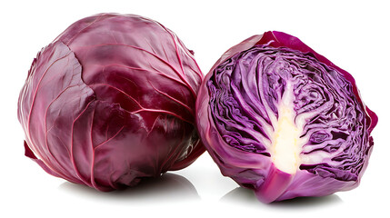 Obraz premium red cabbage isolated on white