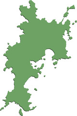 Komodo Island Indonesia Map Icon
