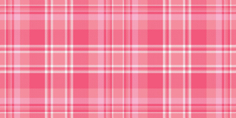 Pink tartan pattern. Classic plaid design with woven texture. Ideal for backgrounds, textiles, fashion, and festive themes. Seamless, versatile.