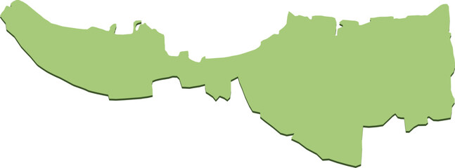 Jakarta Utara North Jakarta Island Indonesia Map Icon