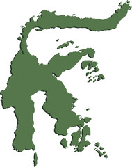 Sulawesi Island Indonesia Map Icon