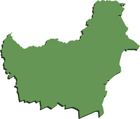 Kalimantan Island Indonesia Map Icon