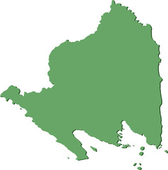 Lampung Island Indonesia Map Icon