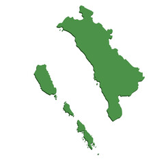 Sumatr barat West Sumatera Island Indonesia Map Icon