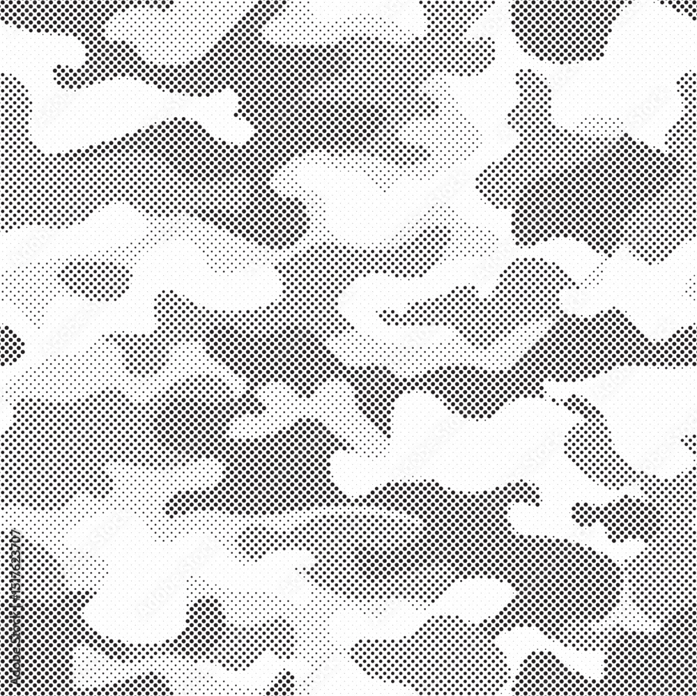 Leinwandbilder Abstract halftone background. Military camouflage effect dot seamless pattern texture. Dotted background as design element.