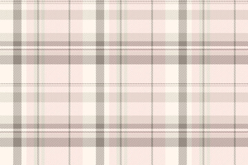 London textile tartan texture, twill background seamless plaid. Apparel vector check fabric pattern in light and sea shell colors.