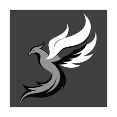 Obraz premium Phoenix in Flight with Smoke Trailing Feathers