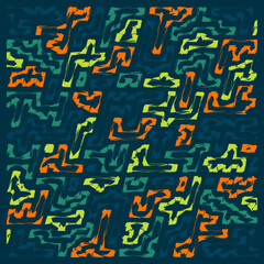 Geometric Line Bold on Abstract Composition with Scratch Textured