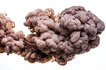 Swirling smoke on a stark background